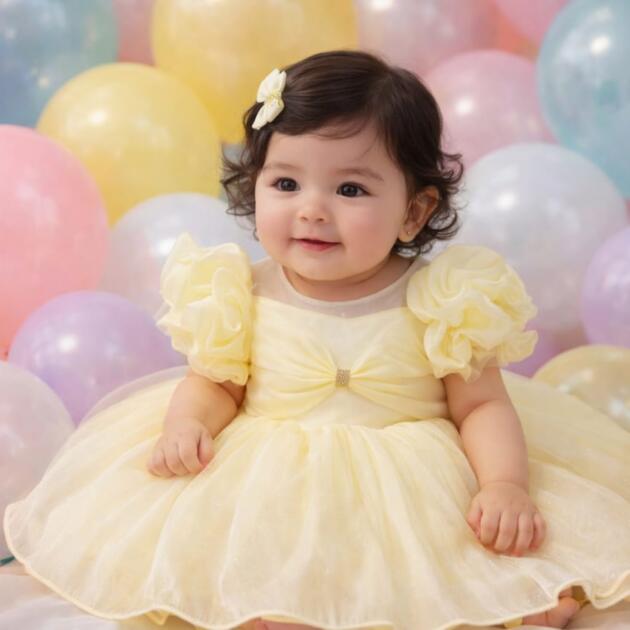 DeeVee Creations Baby Girl Party Dress Elegant Tulle Occasion Wear
