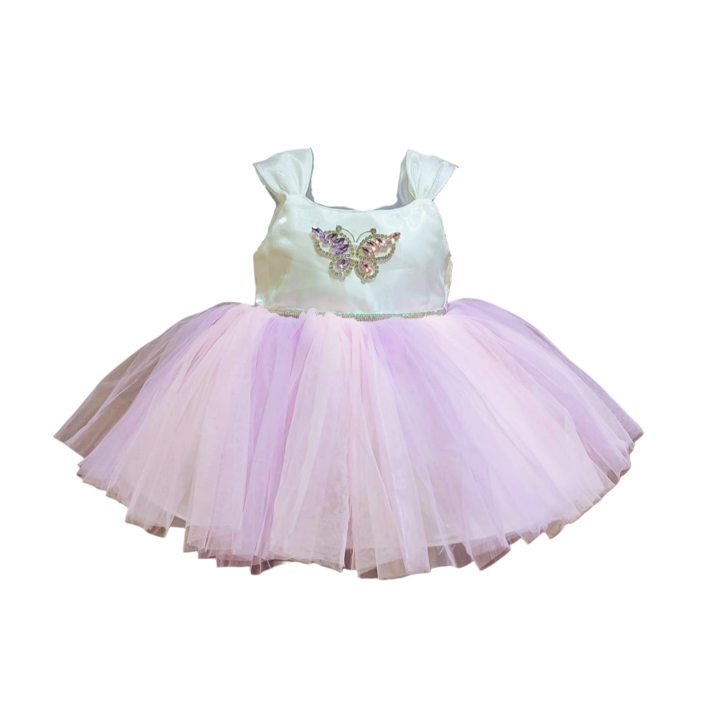 DeeVee Creations New Baby Butterfly Magic Party Wear Dress with hairband - Image 2