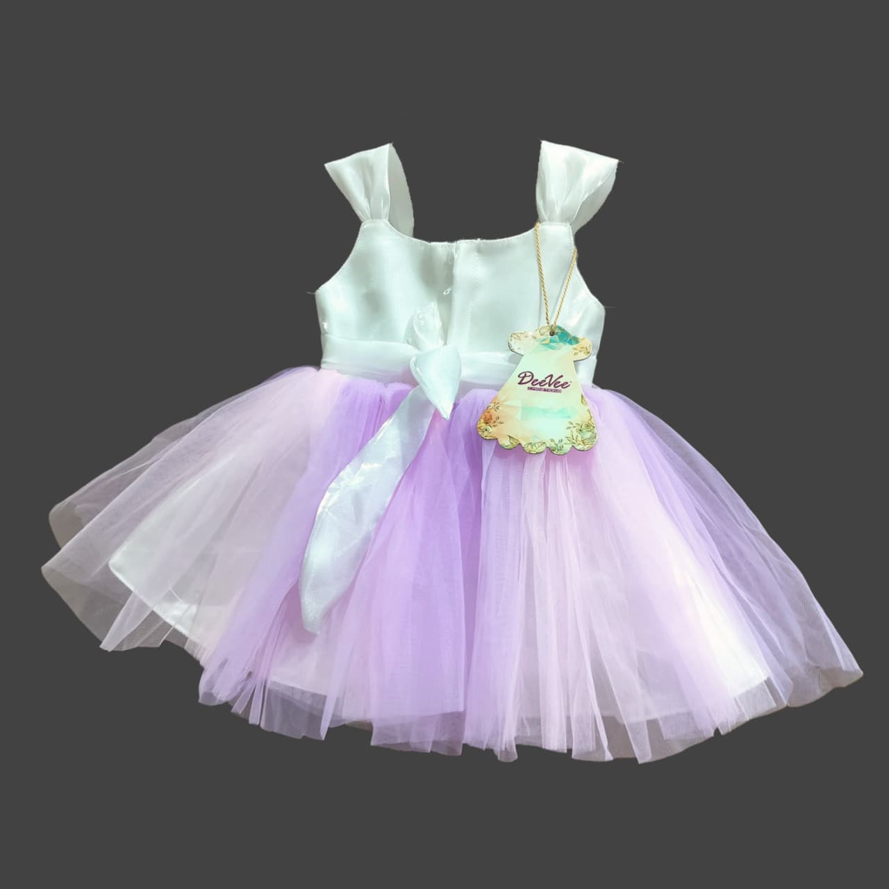 DeeVee Creations New Baby Butterfly Magic Party Wear Dress with hairband - Image 4