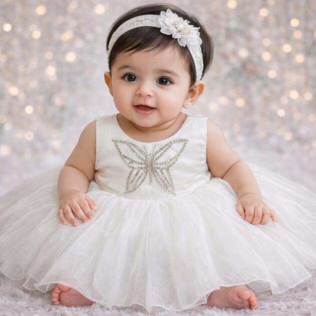 DeeVee Creations Baby Girl Butterfly Party Dress