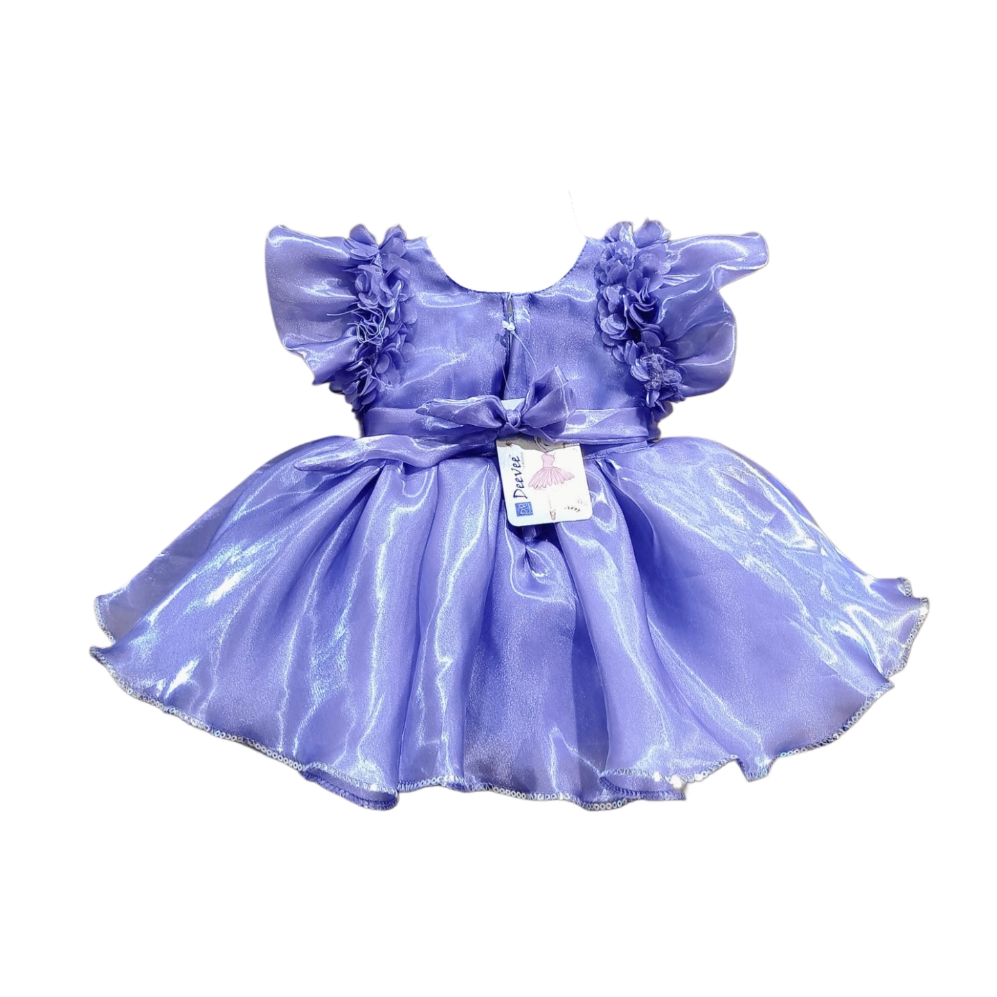 DeeVee Creations Special Occasions Frock For Baby Girls With Flutter Sleeves - Image 7