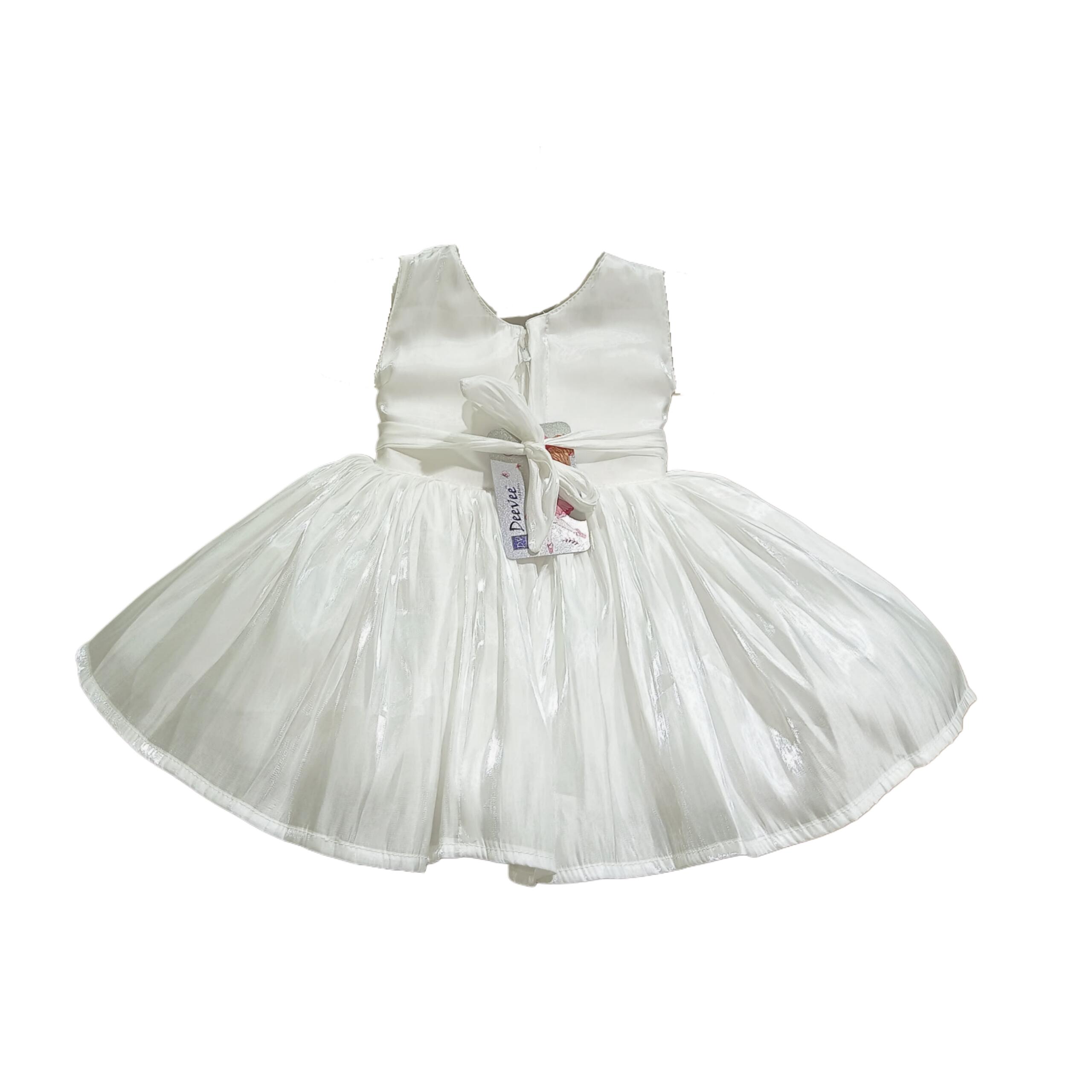DeeVee Creations Baby Girls' Party Frock with Floral Embellishments & FREE Matching Colored Headband - Image 9