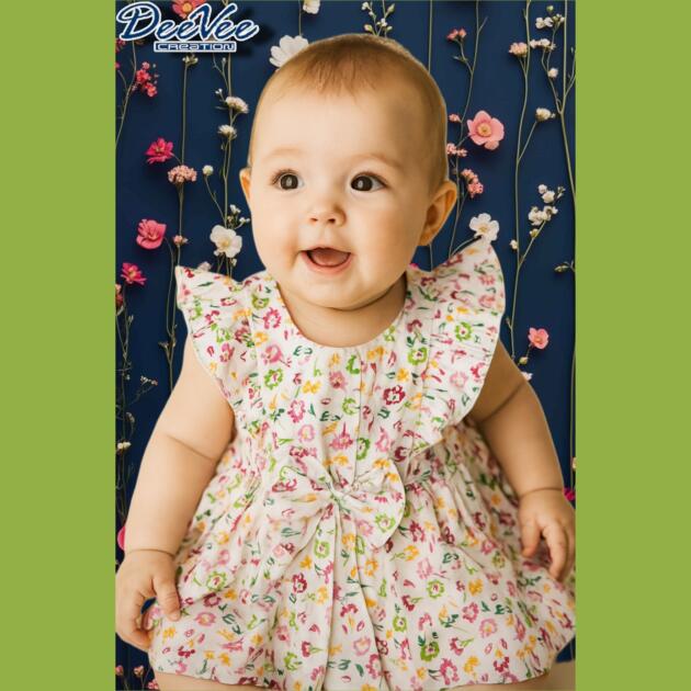 DeeVee Creations Baby Girls Daily Wear Casual Cotton Frocks